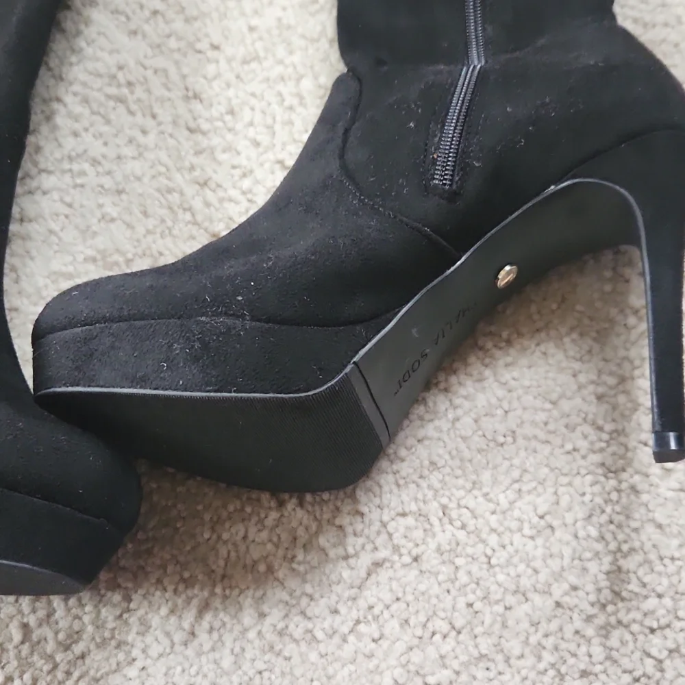 Thalia Sodi Clarissa Black Over the Knee Boots